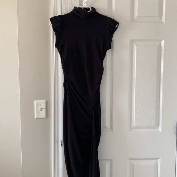 Le Chateau Slinky Black Dress, High Neck - Picture 1 of 7
